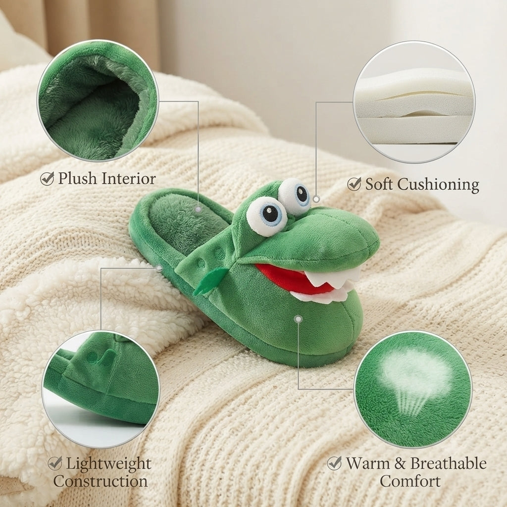 Snuggle Mouth Plush Slippers