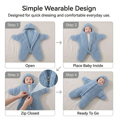 Cozy Star Baby Quilt Swaddle