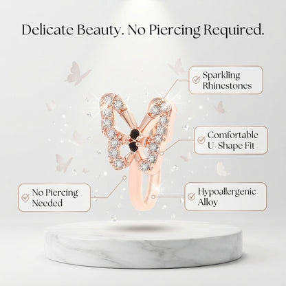 U-Shaped Butterfly Nose Ring