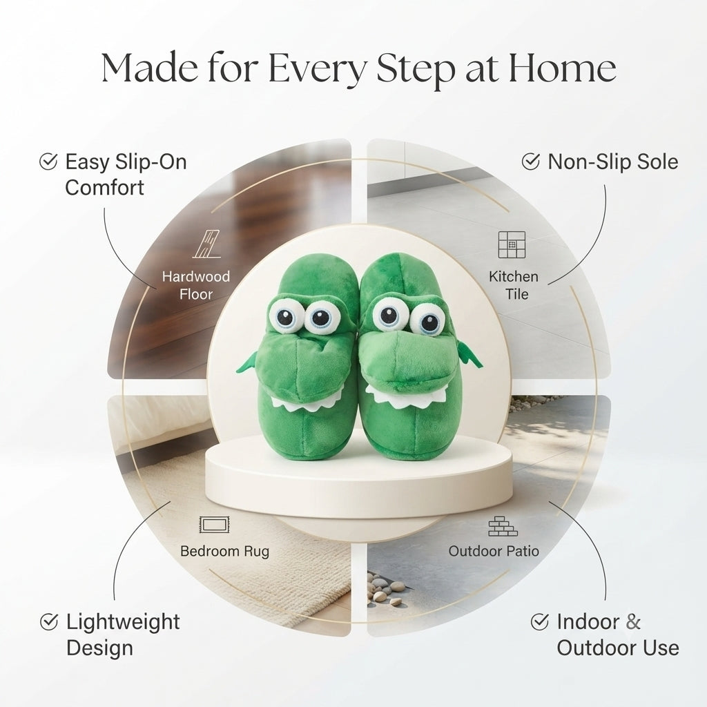 Snuggle Mouth Plush Slippers