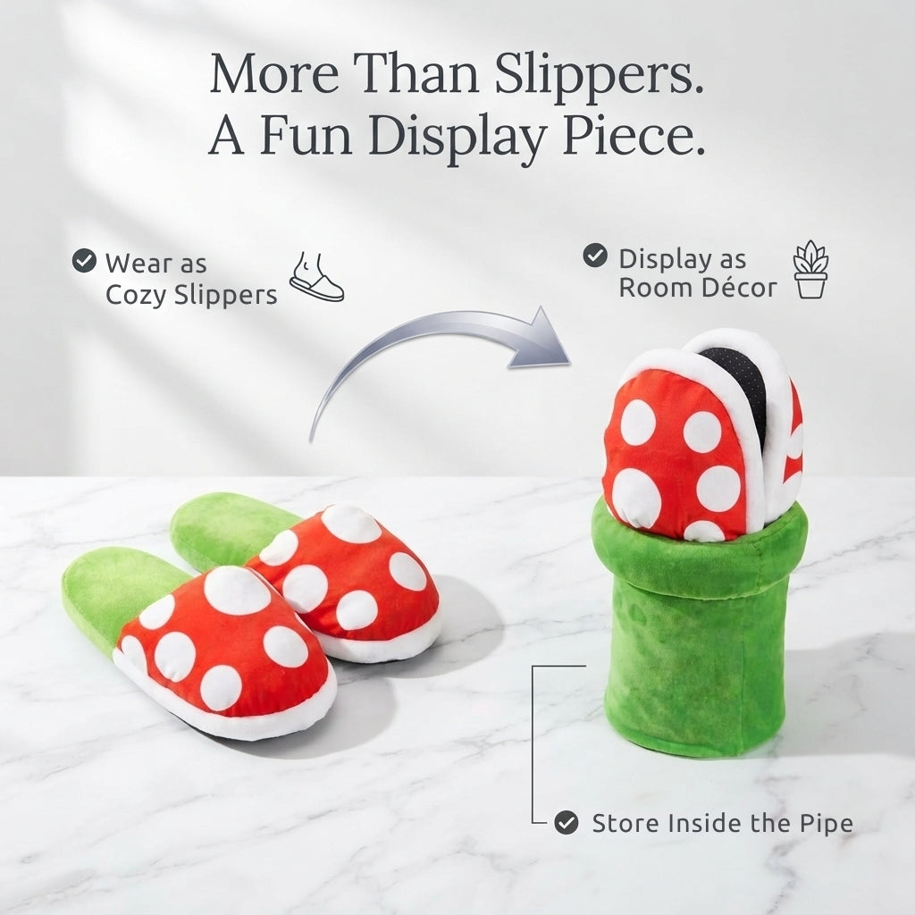 Multifunctional Mushroom Piranha Plush