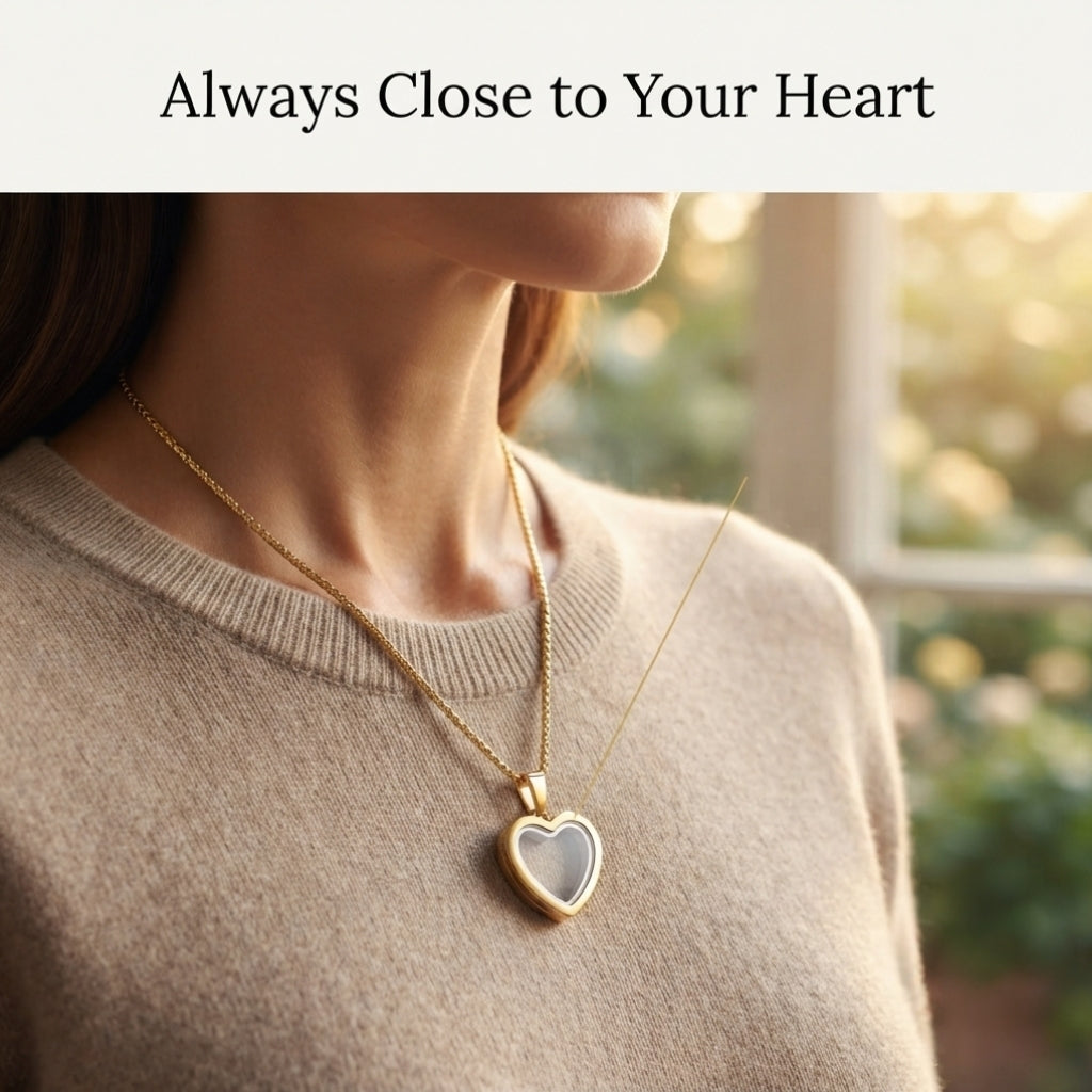 Heartfelt Remembrance: Stainless Steel Heart-Shaped Cremation Pendant