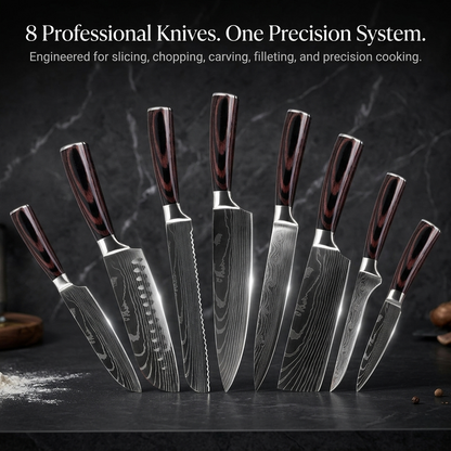 Knife Set with Kitchen Accessories