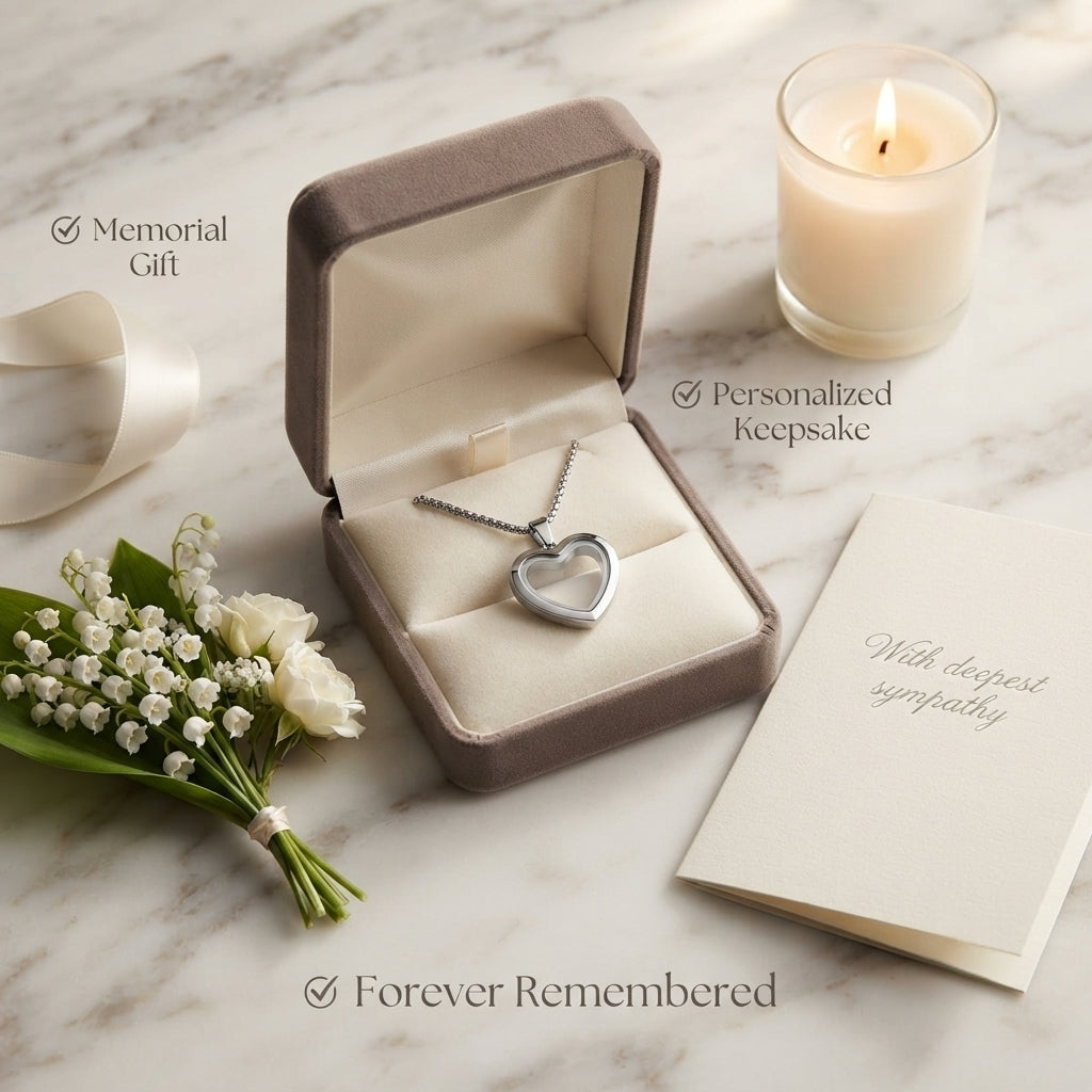 Heartfelt Remembrance: Stainless Steel Heart-Shaped Cremation Pendant