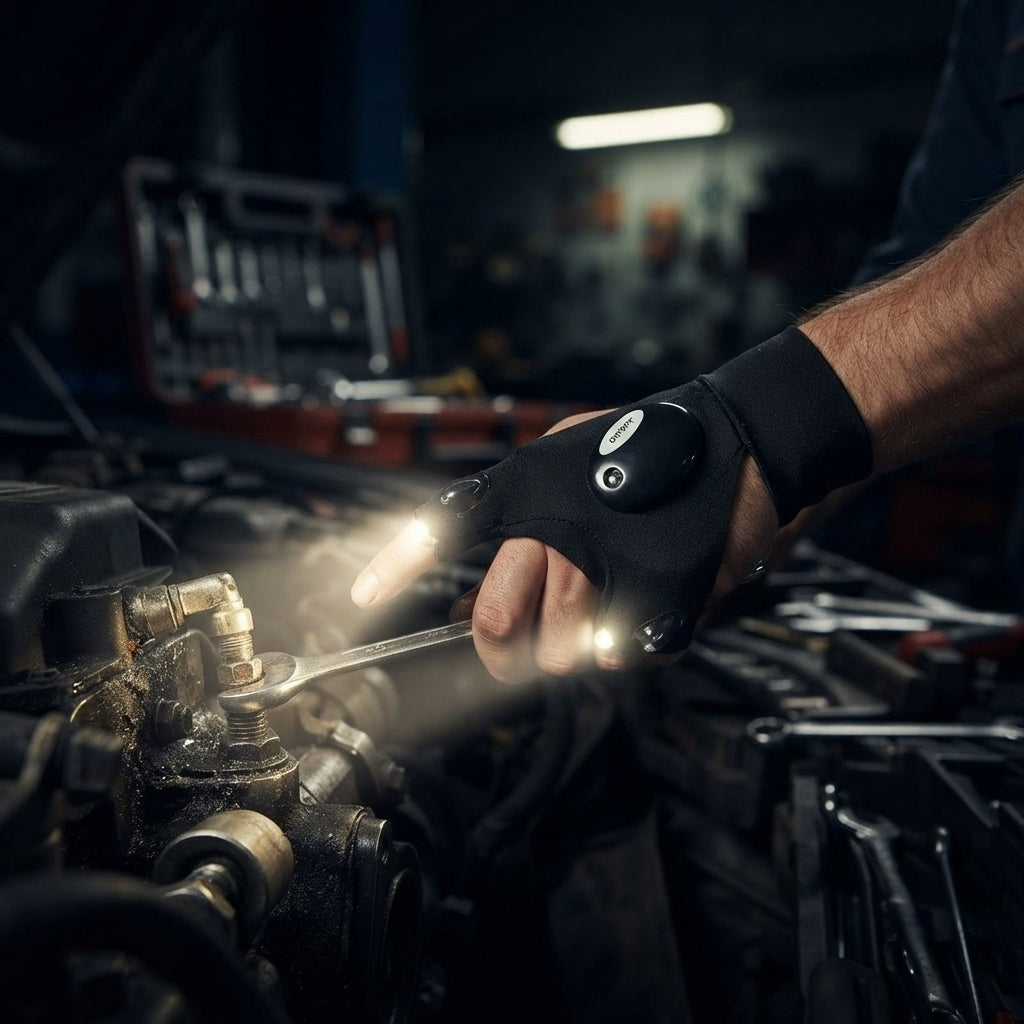 Fingerless LED Glove for Outdoors
