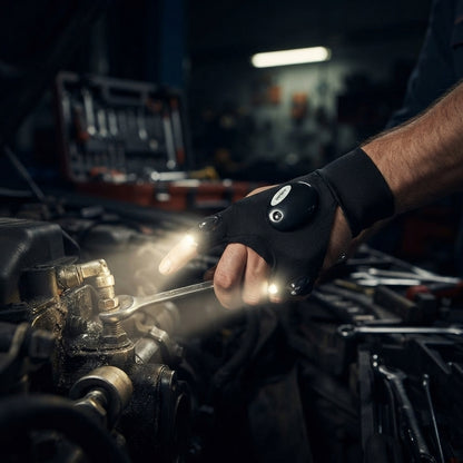 Fingerless LED Glove for Outdoors