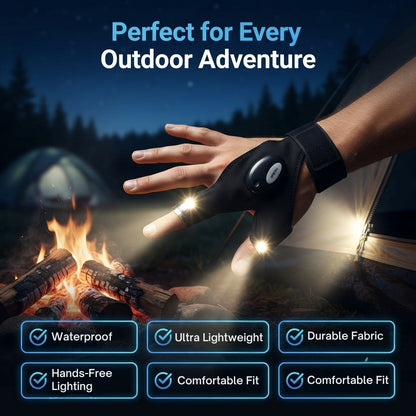 Fingerless LED Glove for Outdoors