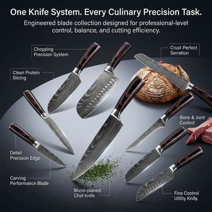 Knife Set with Kitchen Accessories