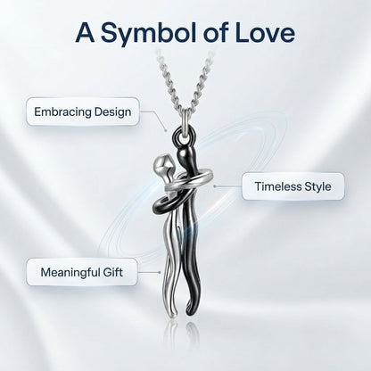 Couple Hugging Pendant Necklace