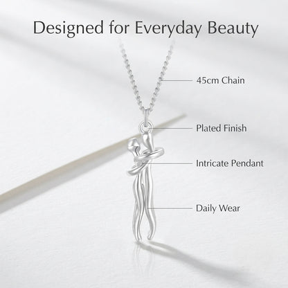 Couple Hugging Pendant Necklace