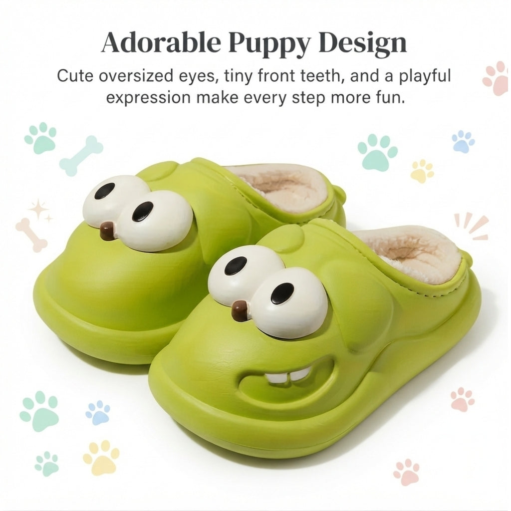 Cotton Slippers Big Eye Dog Cartoon Indoor Platform