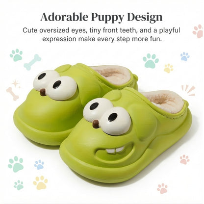 Cotton Slippers Big Eye Dog Cartoon Indoor Platform