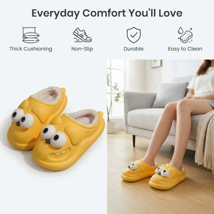 Cotton Slippers Big Eye Dog Cartoon Indoor Platform