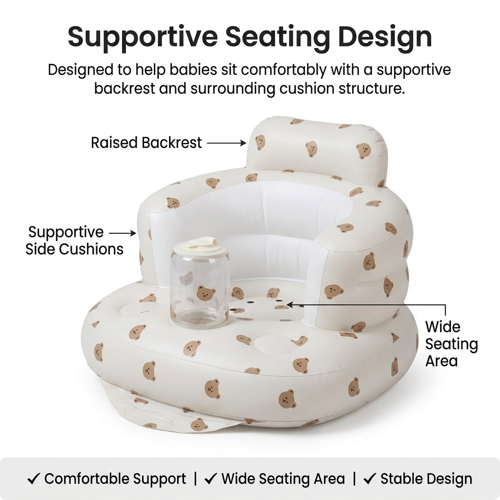 Inflatable Baby Chair for Dining & Bath