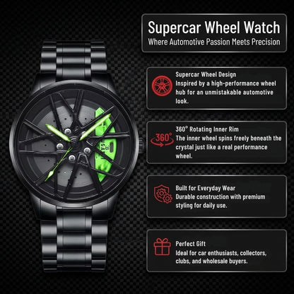 Car Wheel Hub Rim Watch