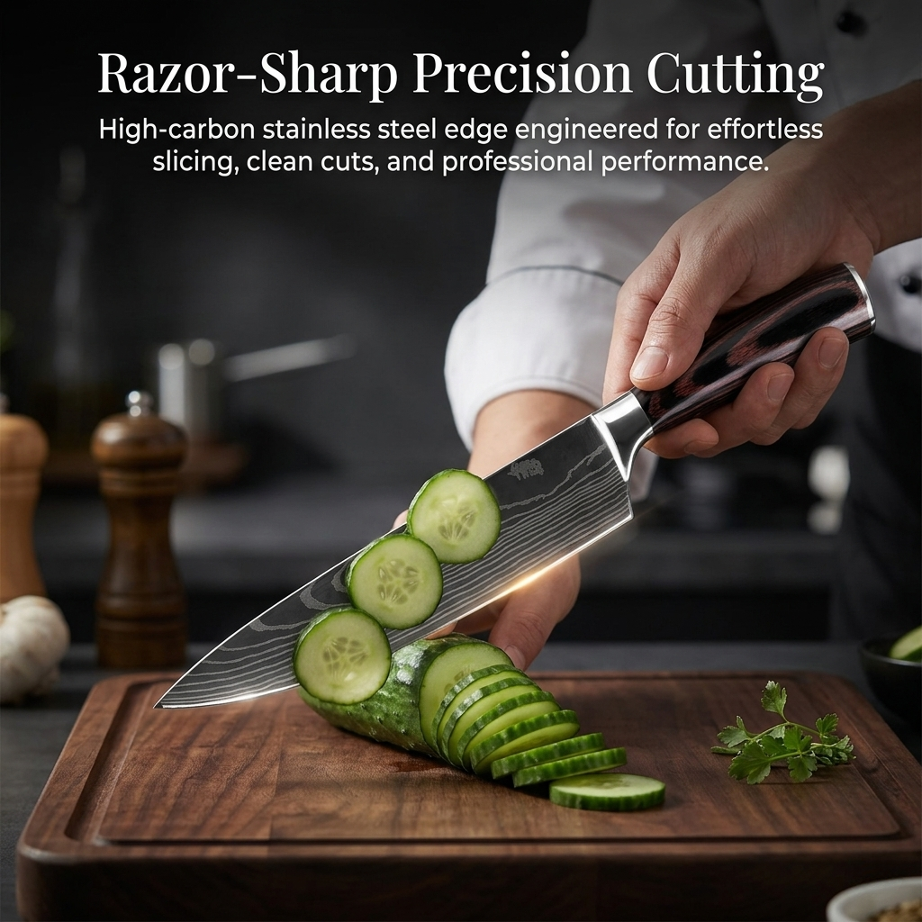 Knife Set with Kitchen Accessories
