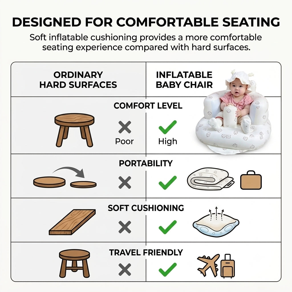 Inflatable Baby Chair for Dining & Bath
