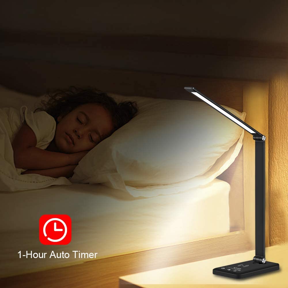 5 Lighting Mode LED Desk Lamp + Wireless Phone Charger
