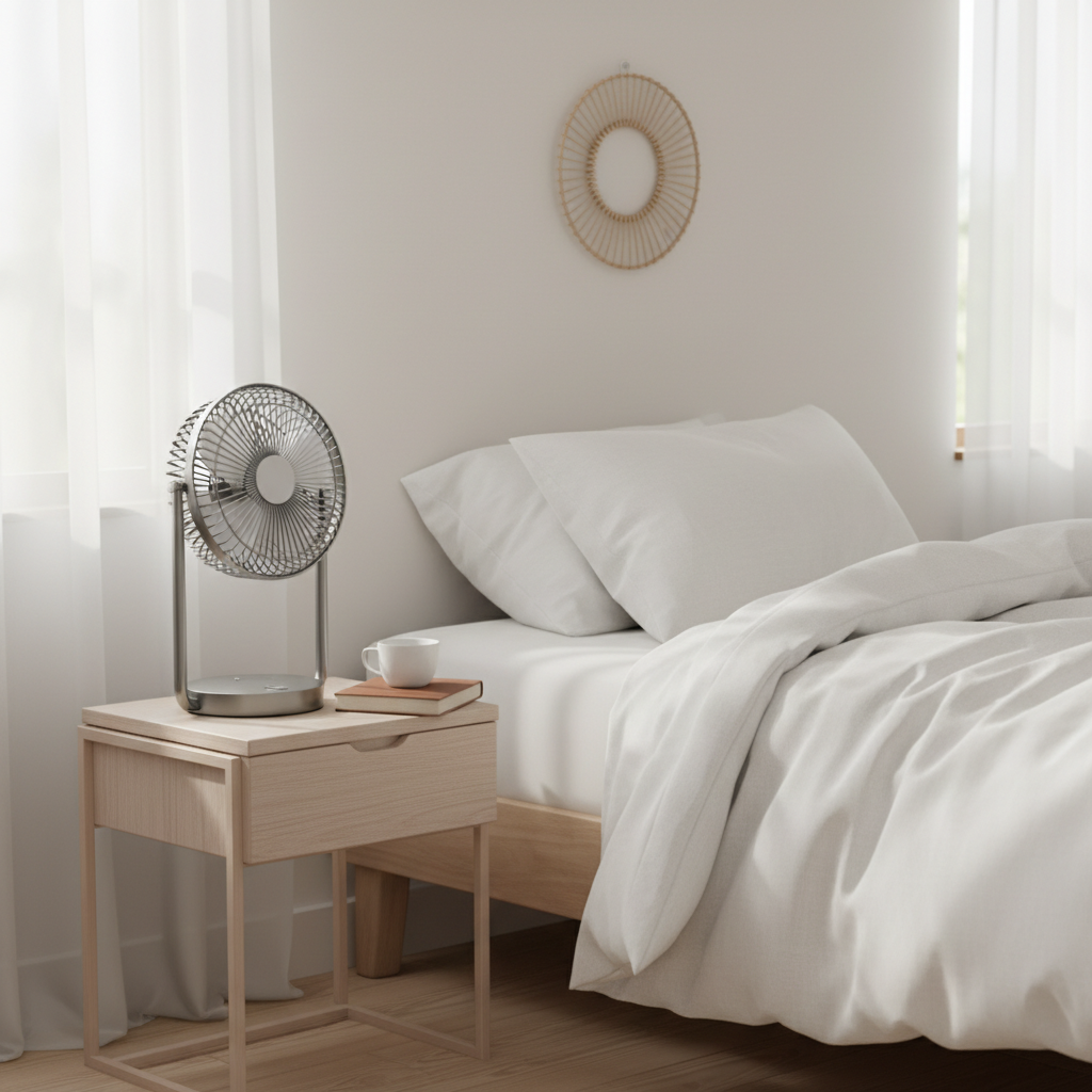 Desk Fan Bedroom Lifestyle