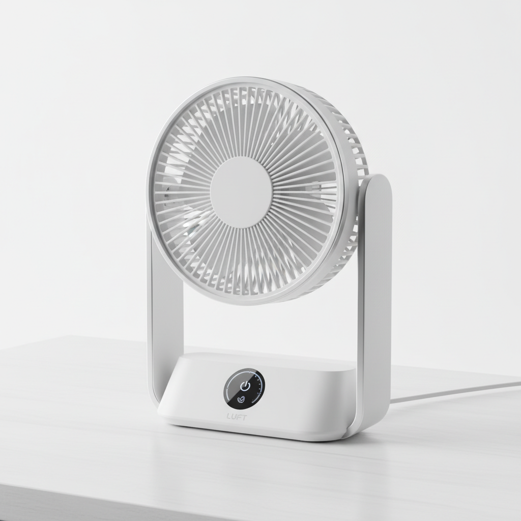 Desk Fan White Background