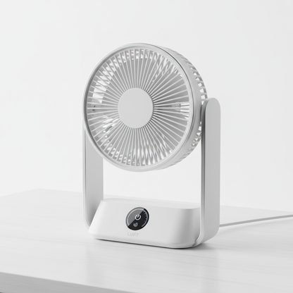 Desk Fan White Background
