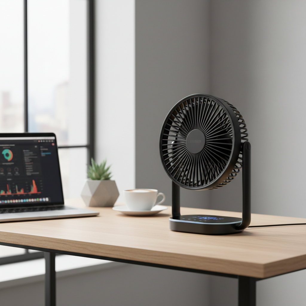 Desk Fan Workspace Lifestyle