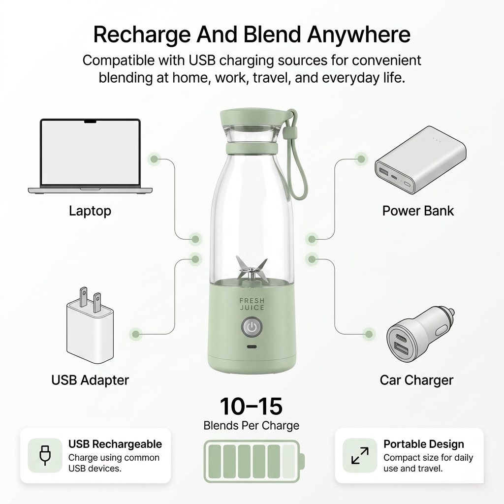 Portable Electric Juicer Blender